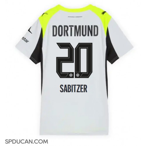 Zenski Nogometni Dres Borussia Dortmund Marcel Sabitzer #20 Gostujuci 2025-26 Kratak Rukav